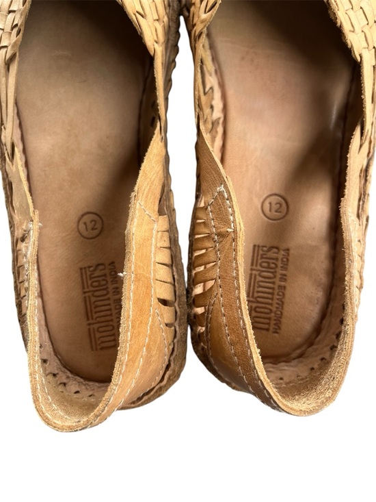 Mohinders Woven Flats in Honey Leather. Handcrafted in India. Men’s size 12 main image 11